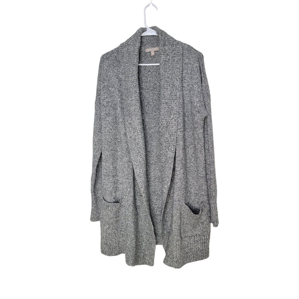 Banana Republic Open Front Chunky Knit Cardigan Gray Long Sleeve Size Medium
